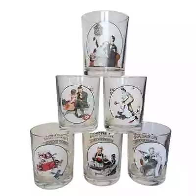 Set Of 6 The Saturday Evening Post Norman Rockwell Glassware Collection • $24.95