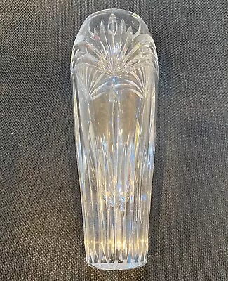 MARQUIS By WATERFORD Crystal “CALAIS” Fan 8 1/2” Tall Heavy Crystal Vase GERMANY • $29.99