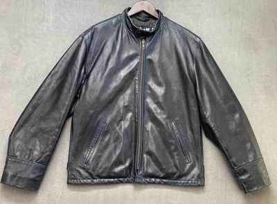 $299.99 • Buy RARE Schott 872 Black Café Racer Leather Jacket, Medium Blue Tint Dye