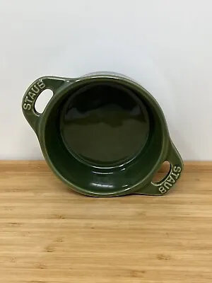 Staub La Cocotte Mini #10 Green Ceramic Pot NO Lid Made In France 4  • $14