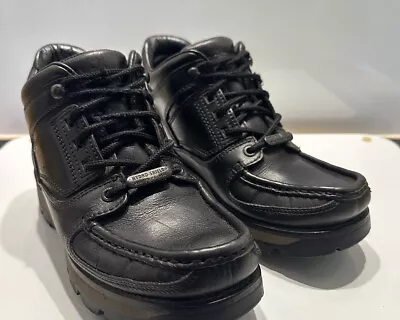 £49.50 • Buy Rockport XCS Vintage Black Leather Boots With Vibram Sole UK Size 5W