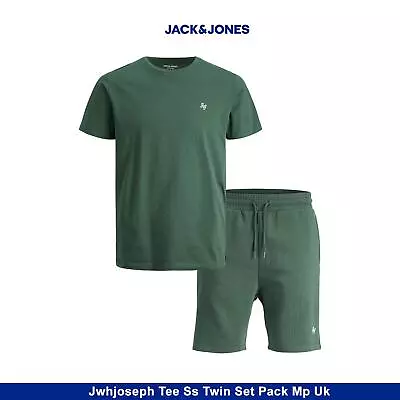 £21.49 • Buy Jack & Jones T-shirt & Shorts Short Sleeve Tee Casual Set For Men,Trekking Green