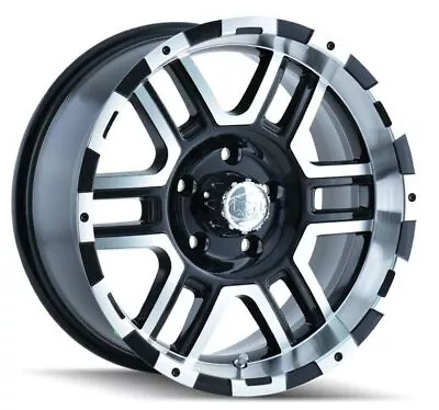 17  Ion 179 Black/Machined Wheel 17x8 6x5 For Chevy GMC Truck Rim 10mm • $188.09