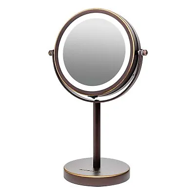 Ovente Lighted Vanity Mirror 6 Inch Table Top 1X 7X Magnification LED 360 Adj... • $20.42
