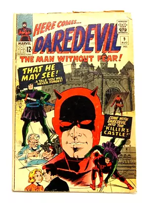 Daredevil #9 August 1965 Comic Book Marvel Killer’s Castle 12¢ Cover Price C305A • $49.99