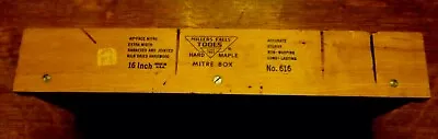 Antique Millers Falls Tool Maple Wood Mitre Box No. 616 Made USA Lincoln Nebr   • $6.95