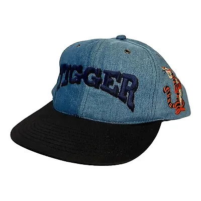 Vintage Disney Denim Tigger Snapback Hat Made In USA • $19.99