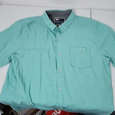 Modern Amusement Shirt Mens XL Green Short Sleeve Button Front Chest Pocket • $12.49