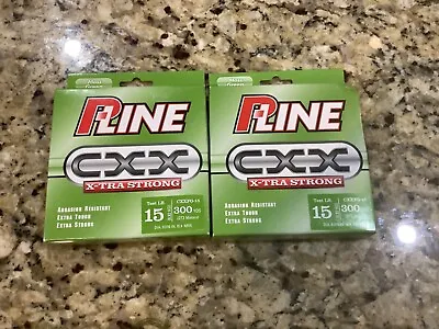 P-Line CXX X-Tra Strong Fishing Line Moss Green 15lb 300 Yds LOT OF 2 • $19.99