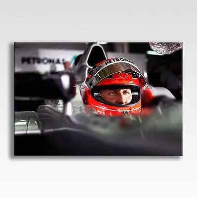 Michael Schumacher F1 Ferrari Helmet Canvas Poster Print Photo Art 30  X 20  • £29.97