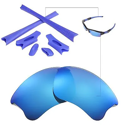New Walleva Ice Blue Lenses And Rubber Kit For Oakley Flak Jacket XLJ • $17.99