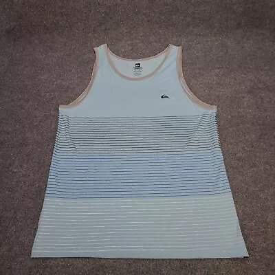 Quiksilver Shirt Mens Extra Large Blue Sky Gray Tank Top Sleeveless Surf XL 64 • $16.96