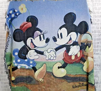 Walt Disney World Mickey Mouse And Minnie Mouse Throw Blanket  • $27.85