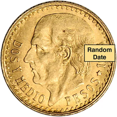 Mexico Gold 2 1/2 Peso .0603 Oz - XF/AU - Random Date • $163.57