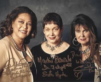 Martine Beswick Caroline Munro & Pauline Peart I/P Signed 10 X8  Photo  - G147 • £40