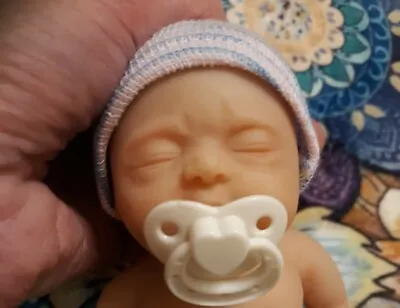 White  Micro Mini Pacifier For Reborn Baby Preemie   No Doll Included🐘 • $8.46