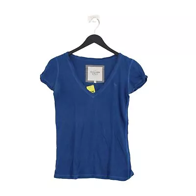 Abercrombie & Fitch Women's T-Shirt XS Blue Cotton With Lyocell Modal Basic • £8