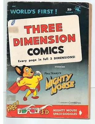 World's First Three Dimension Comics MIGHTY MOUSE (1953 F/G 1.5) 3D No Glasses • $23