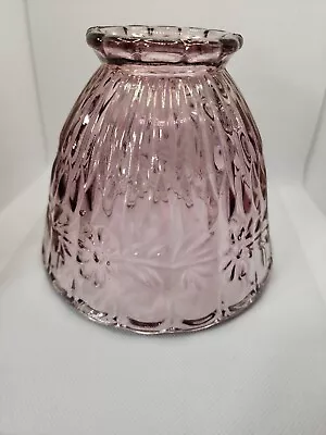 Fairy Light Lamp Shade Lt Pink Mauve Iridescent Large Daisy Scalloped 6  Homco • £19.46