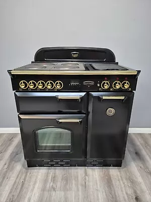 ALL ELECTRIC RANGEMASTER CLASSIC 90CM  Range Cooker In BLACK AND BRASS.. • £1300