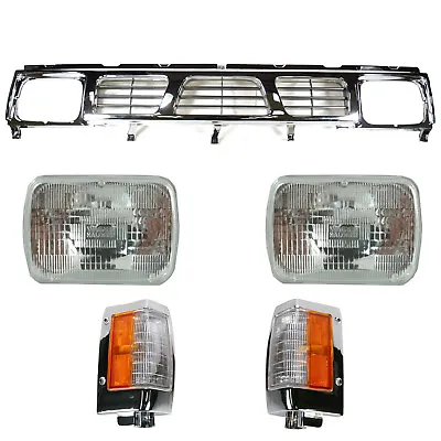 $148.95 • Buy 5pc Lighting Kit Headlights Grille Corner Lights For Nissan D21 Hardbody Pickup