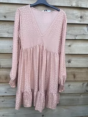 Miss Selfridge Size 12 Peach Smock Dress  • £4.99