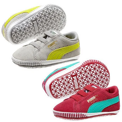 Puma Suede Crib Unisex Baby Kids Strap Up Walking Trainers Shoes 355965 DD • £14.99