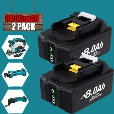 2x 8000mAh Li-ion Battery For Makita 18V BL1860B BL1850 BL1890B BL1830/charger • $25.64