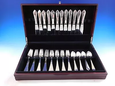 Continental Georg Jensen Sterling Silver Flatware Set 12 Service Dinner 48 Pcs • $5175