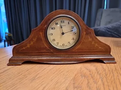 Mantle Clock  Oak? Vintage Swiss Made Parts Or Repair • £25