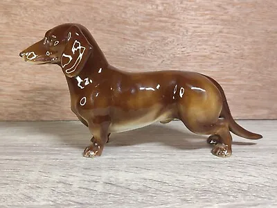 Vintage Porcelain Dachshund Dog Figure Stamped No 9349I - Approx. 20.0cm Long • £9.99