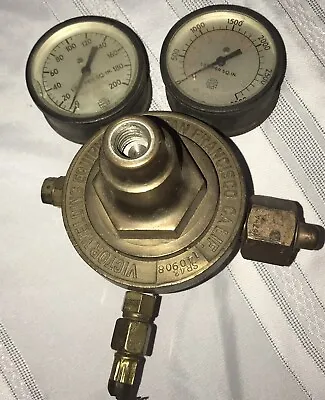 D7 Brass Victor Oxygen Gas Regulator Welding Gauge Tool Steampunk SR43 140908 • $60