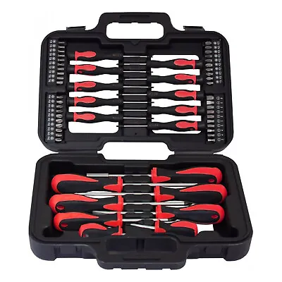 58pc Screwdriver Bits Set Philips Flat Slotted Precision Torx Pozi With Case • £13.56