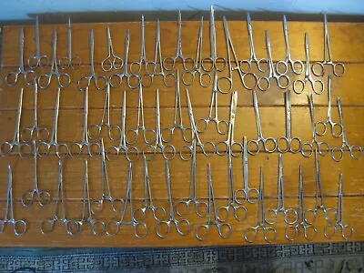 45 X Vintage Surgical Locking Forceps & 5 X Surgical Scissors (Mid-Century) • $148.52