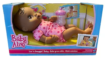 2013 Hasbro Luv 'n Snuggle Baby Alive Rare Black Doll & Hair With Baby Bottle • $77.07