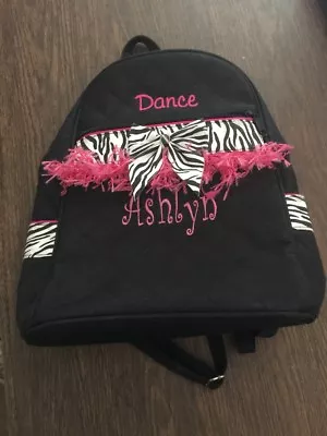 Sassi Designs Child Quilted Dance Backpack Zebra W/Fringe Monogrammed  Ashlyn  • $10