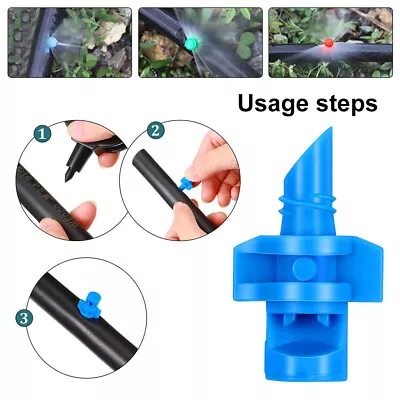 50PCS 90°-360° Degree Garden Lawn Spray Hydroponic Irrigation Misting Nozzle • $8.77