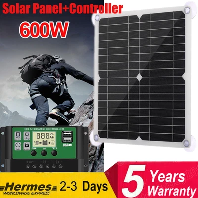 £19.58 • Buy 600W 12V Solar Panel Trickle Battery Charger For Van Caravan Boat Kit Waterproof