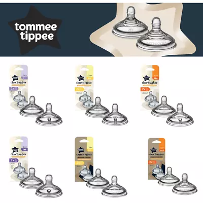 Tommee Tippee Baby Bottle Teat Vent Variflow Fast Slow Flow Closer To Nature • £7.19