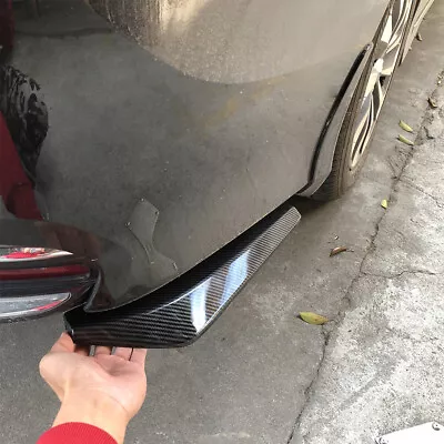 $25.28 • Buy Carbon Fiber Rear Bumper Lip Diffuser Splitter Canard Protector Car Accessories