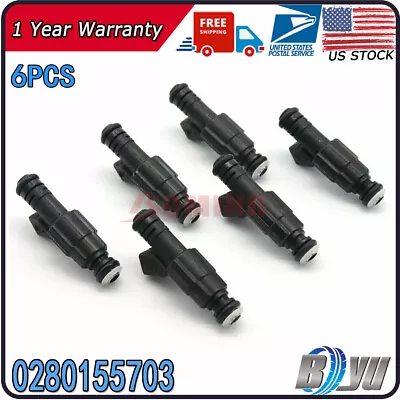 Set(6) New Fuel Injector 0280155703 For Jeep Grand Cherokee 5.2L 5.9L V8 93-98 • $33.49