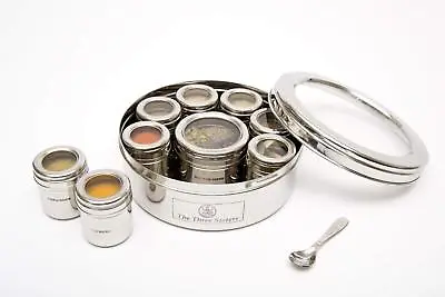 The Three Sisters Stainless Steel Masala Dabba Spice Box (spices NOT Included) • $136.37