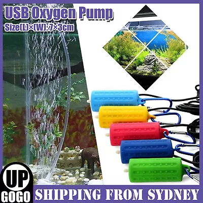 Ultra Silent Portable Mini USB Aquarium Fish Tank Oxygen Air Pump Energey Saving • $13.25