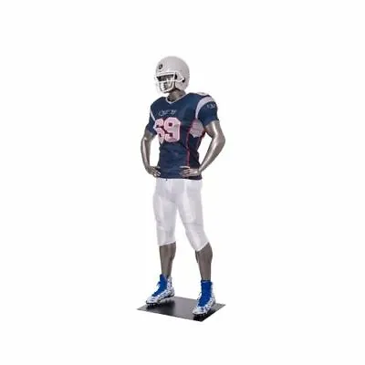 Adult Male Glossy Gray Fiberglass Football Muscular Full Body Mannequin • $456