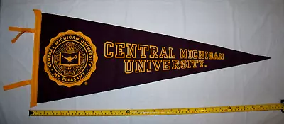 Central Michigan University Chippewas Brown Soft Felt Pennant Full Size EXC • $17.01