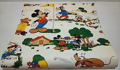 Textured Washable Disney Wallpaper Vintage Retro Goofy Huey Scrooge Car Wagon • £19.99