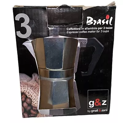 Gnali & Zani 3 Cup Aluminum Moka Pot Coffee Italian Espresso Bzasil • $26.89