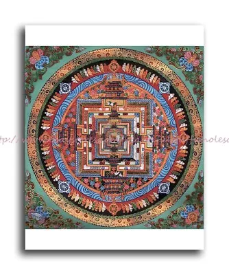 Art Prints Kalachakra Mandala Tibetan Thangka Paper Poster 8x10  Print • $8.96