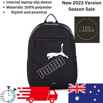 $101.12 • Buy Puma Phase Backpack II Bag 20L For Laptop Travel Work School Sports Padded Black