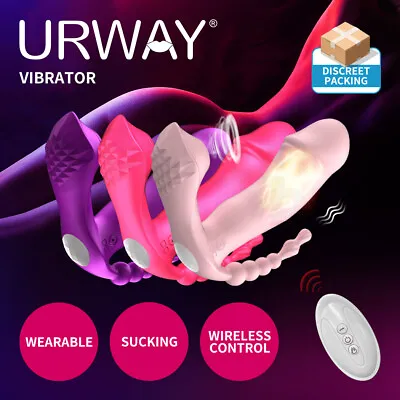 $35.99 • Buy Urway Wearable Dildo Vibrator Stimulator Sucking USB Vagina Clit Women Sex Toy